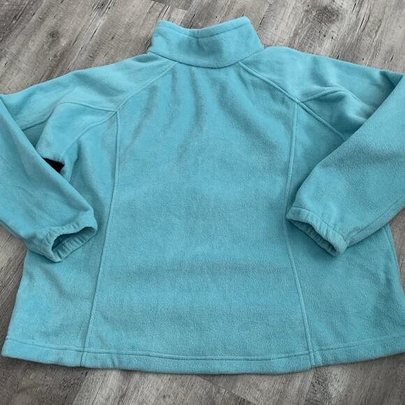 Columbia Sawyer Rapids Full Zip Fleece Jacket Womens Plus 3X Aqua Blue - Picture 5 of 6